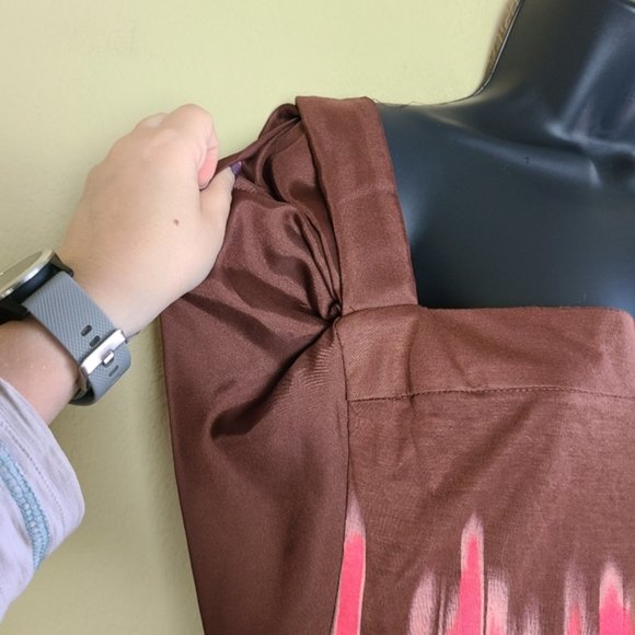 "One September" for Anthropologie, knit top w/ satin cap shoulder ruffle detail - Picture 5 of 11